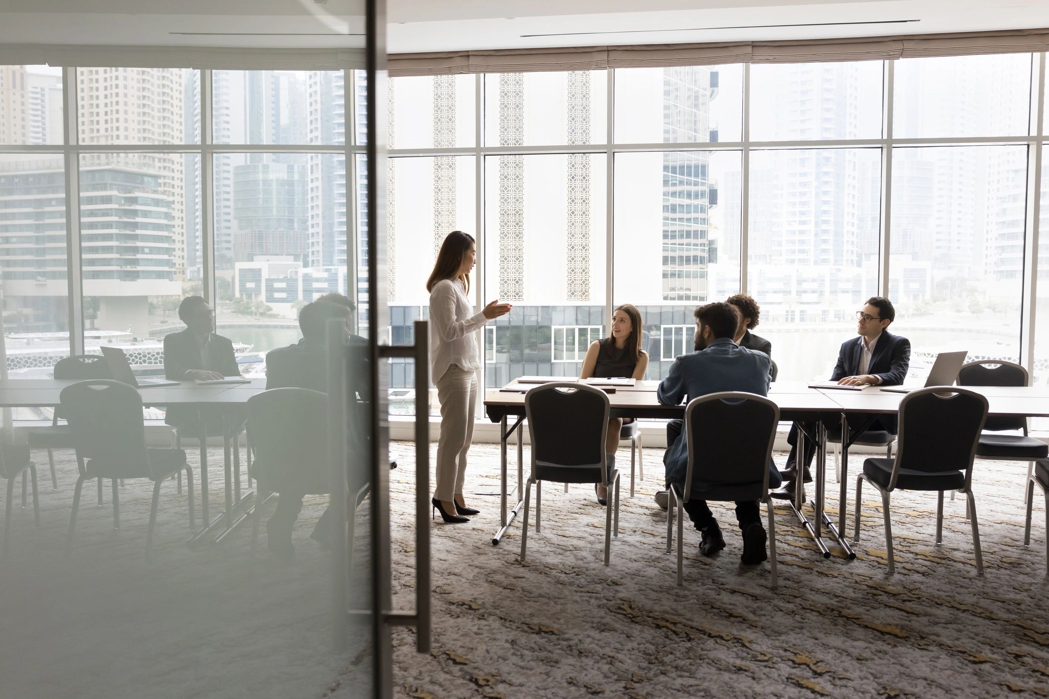 Business team in conference room